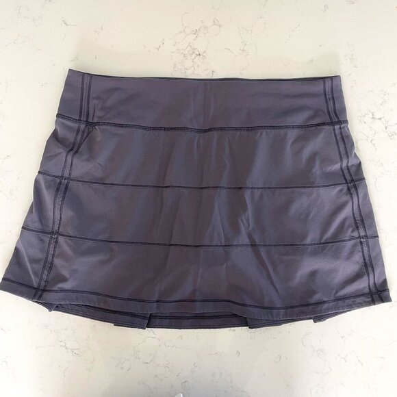 Lululemon Pace Rival Mid-Rise Running Tennis Pickleball Skirt Grey Sz 8 Tall - Picture 1 of 8